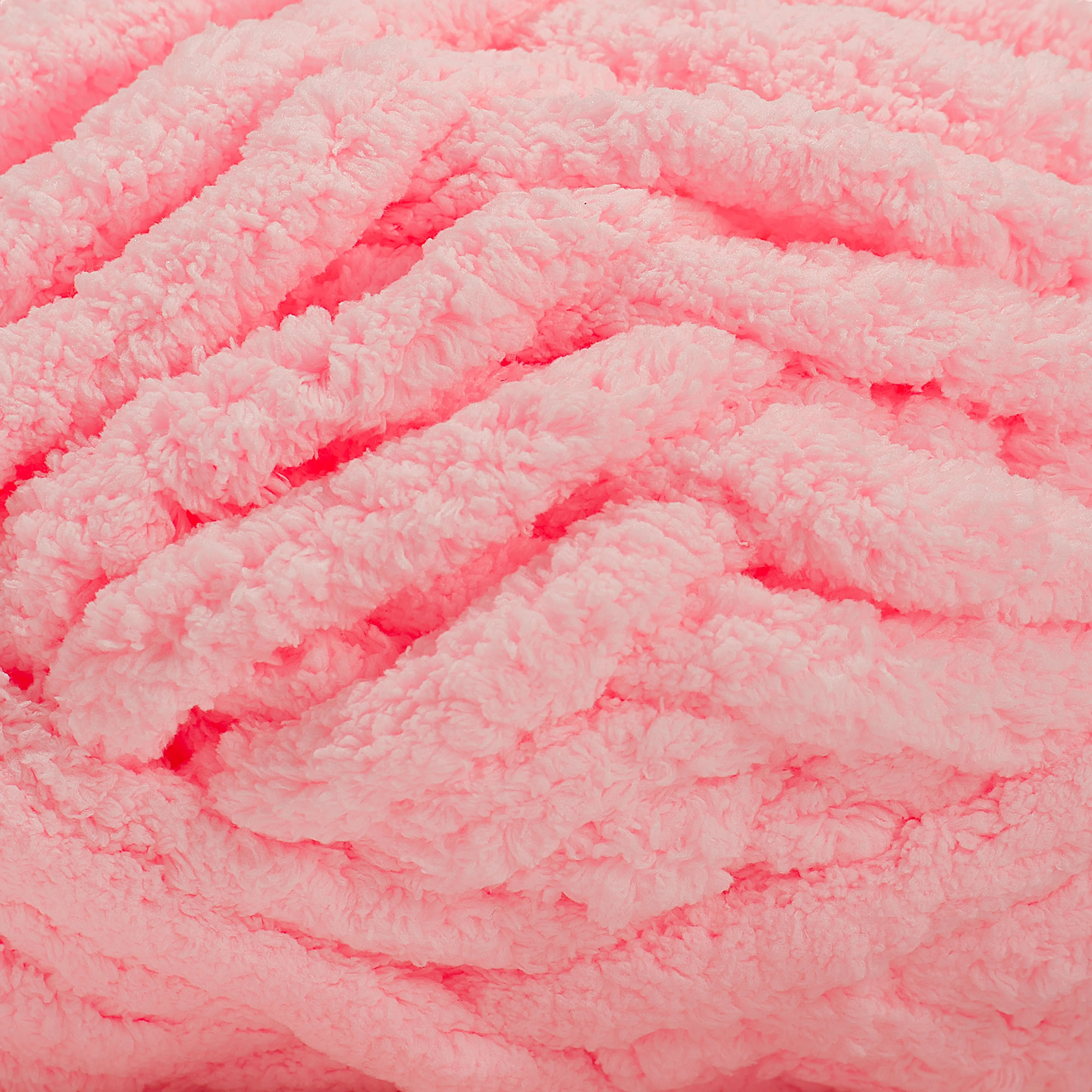 20mm Chunky Chenille Yarn - Baby Pink Color