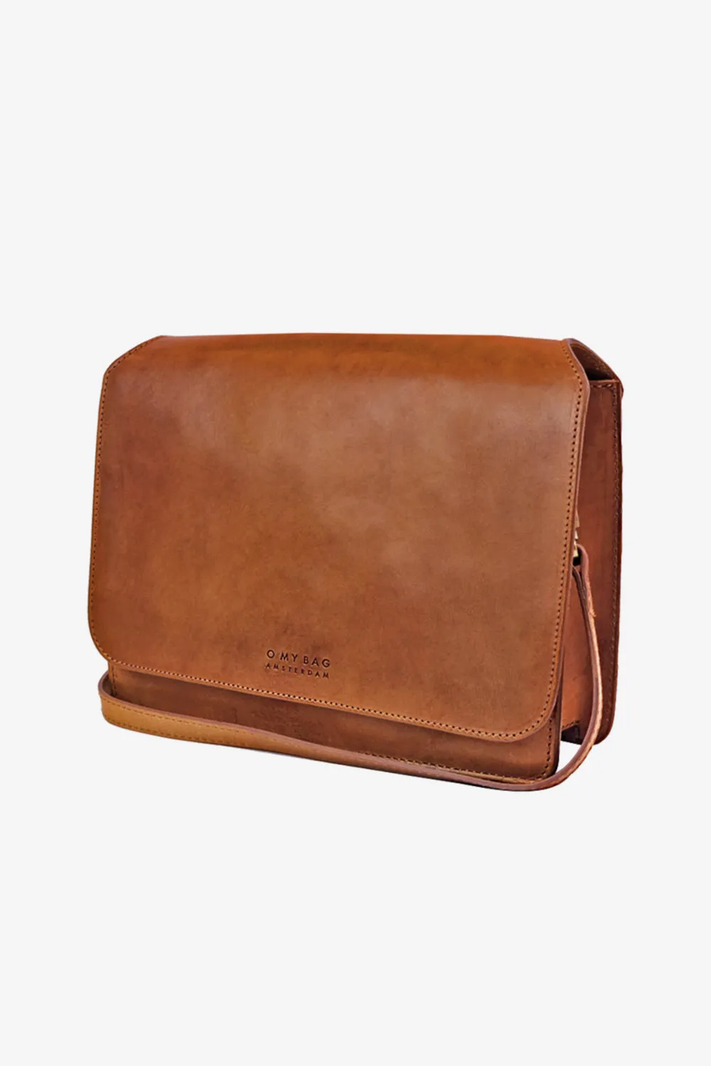 Audrey Classic Cognac - Checkered Strap