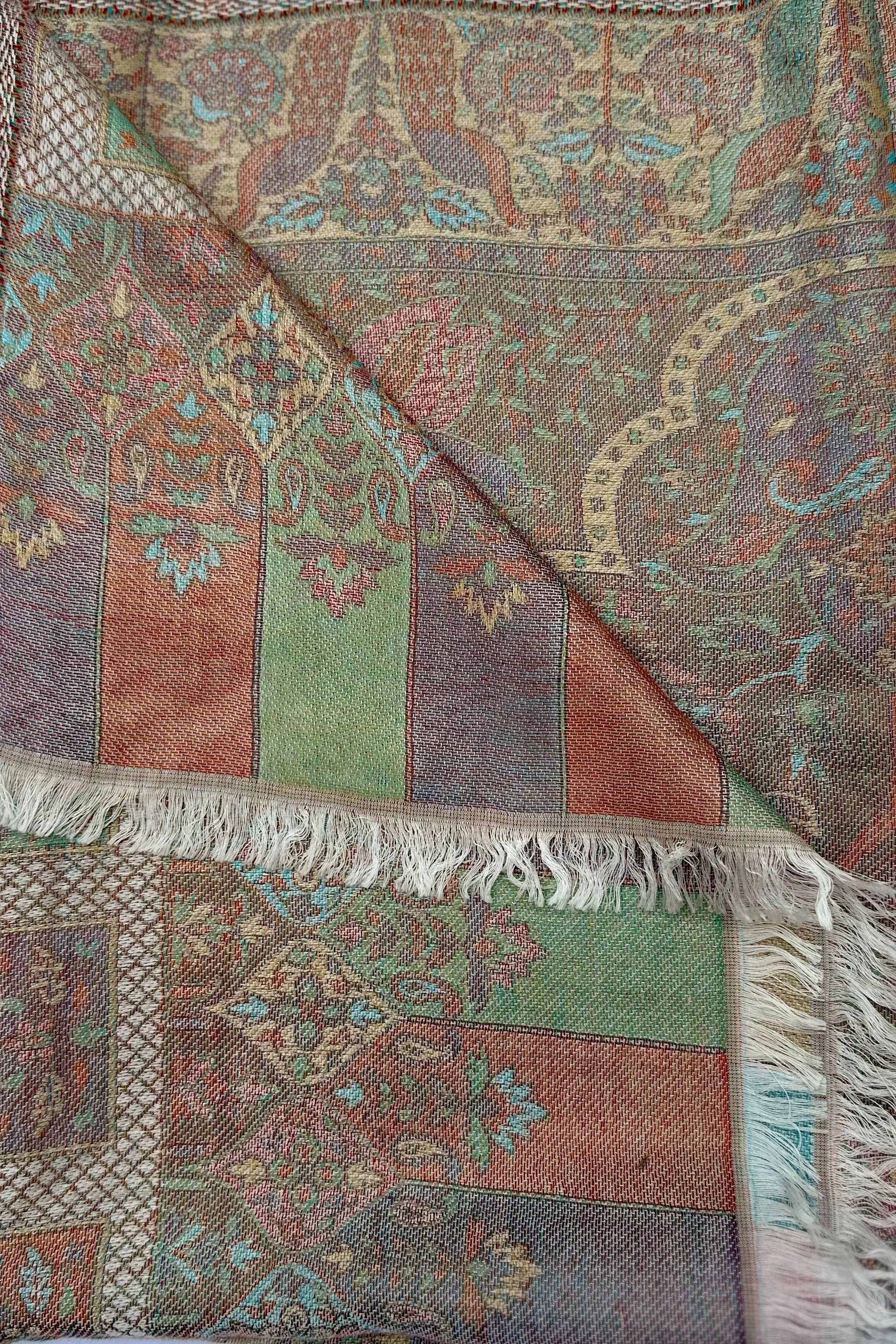 Cashmere & Bamboo Scarf In Pastel Garden
