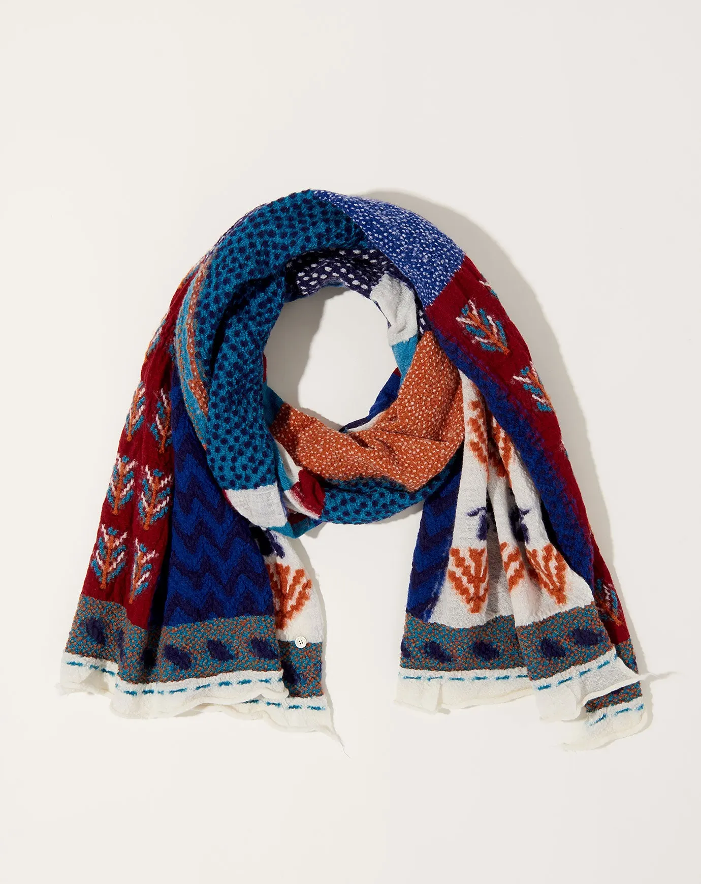 Fulling Wool Scarf VILLAGE GABBEH in Turquoise