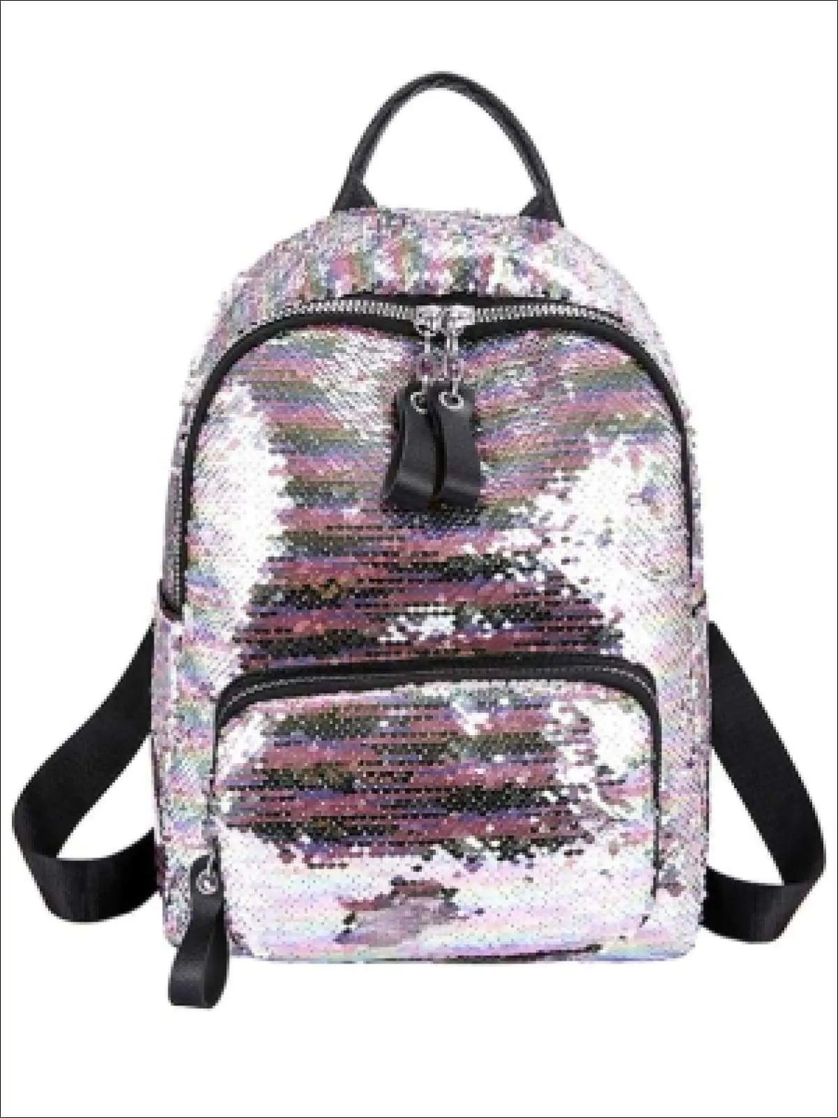 Girls 15" Multi-Color Sparkle Sequin Backpack