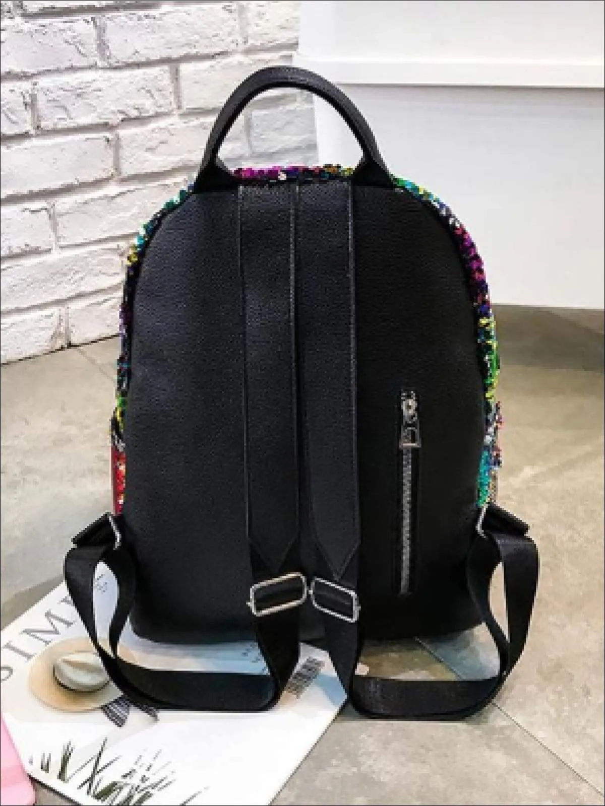 Girls 15" Multi-Color Sparkle Sequin Backpack