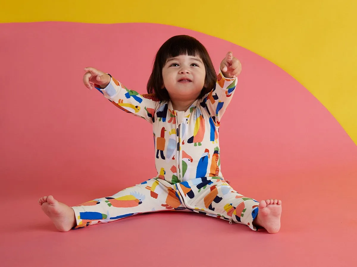 Halcyon Nights Long Sleeve Romper - Flamin' Galahs
