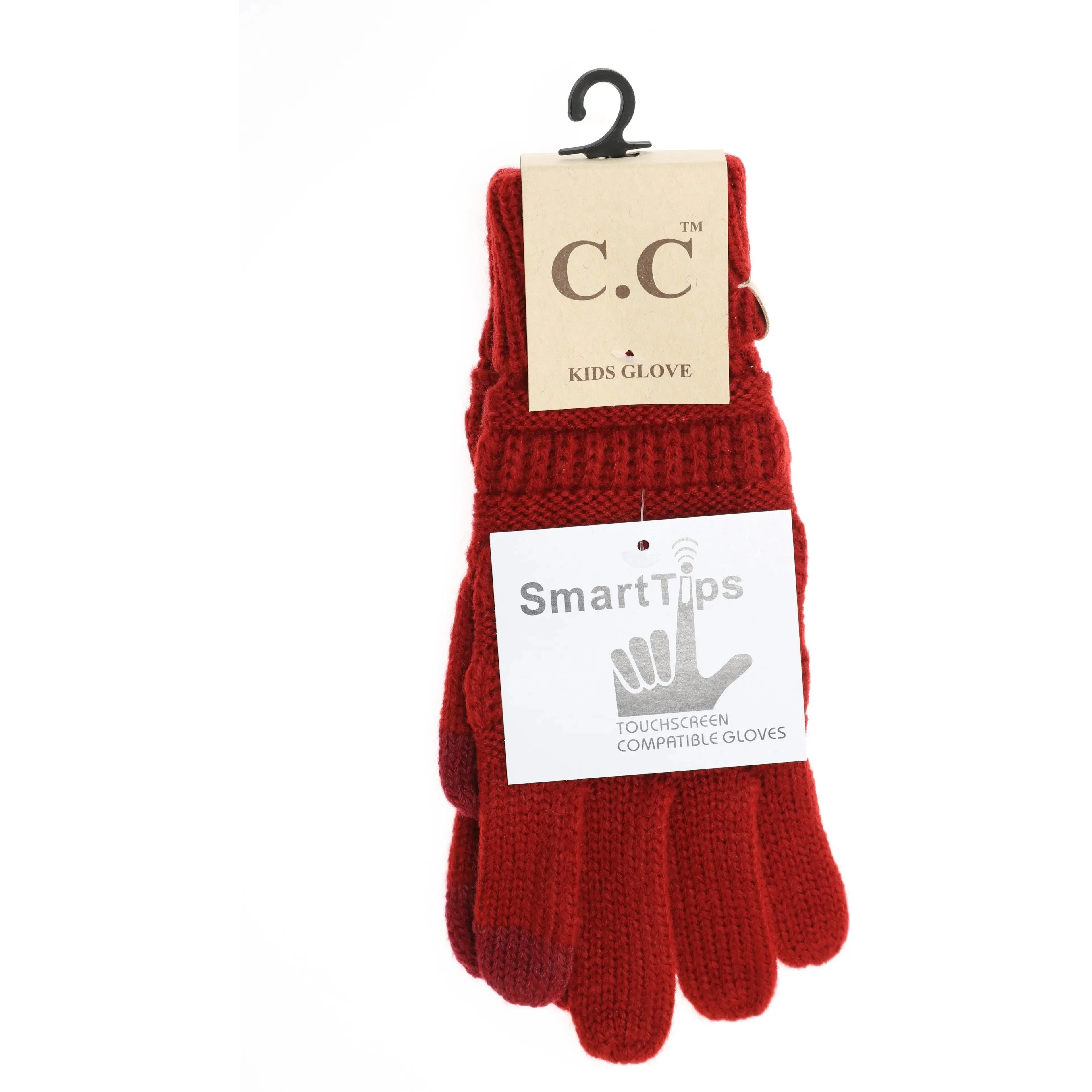 Kids' CC Solid Cable Knit Gloves  Cozy & Stylish Cold-Weather Essential