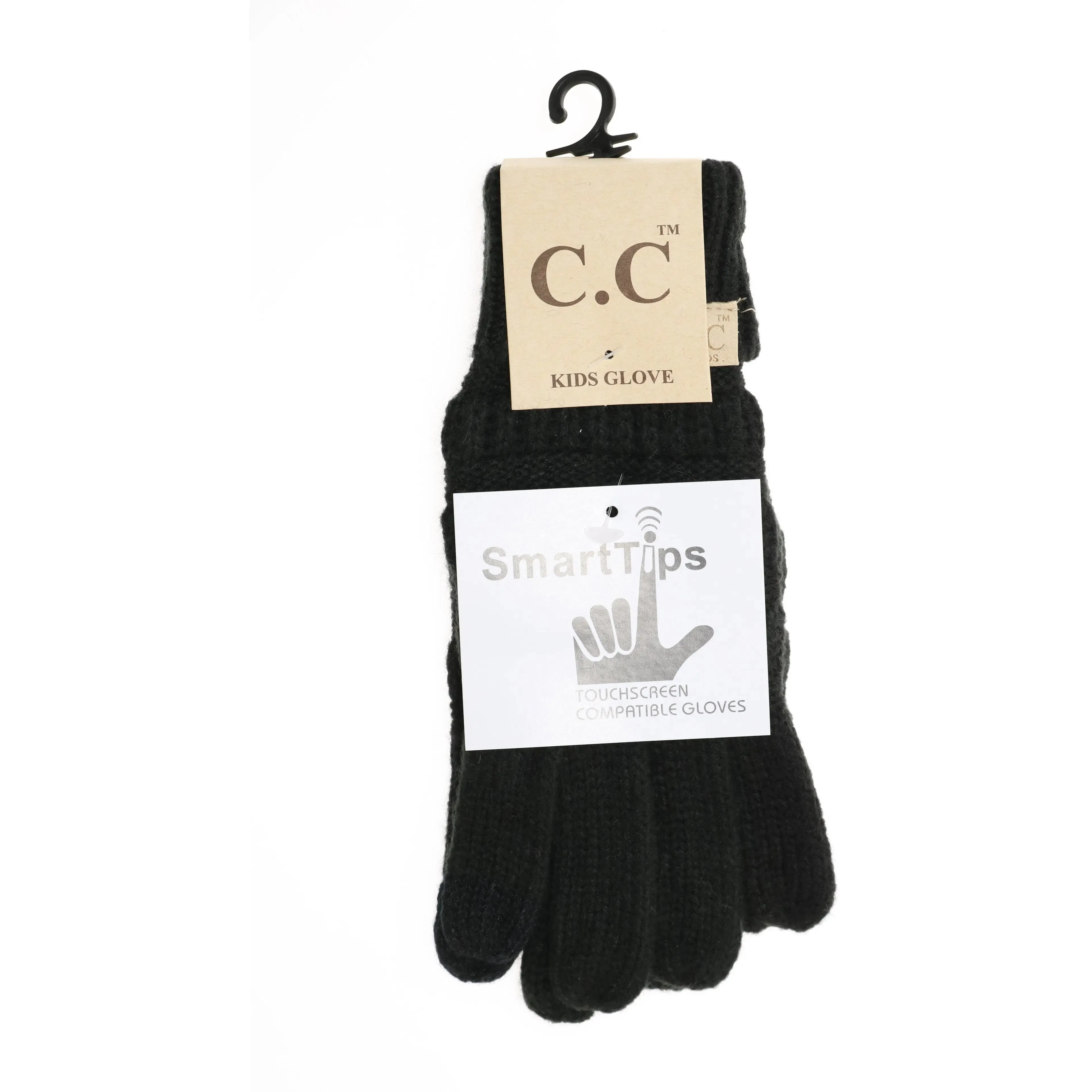 Kids' CC Solid Cable Knit Gloves  Cozy & Stylish Cold-Weather Essential