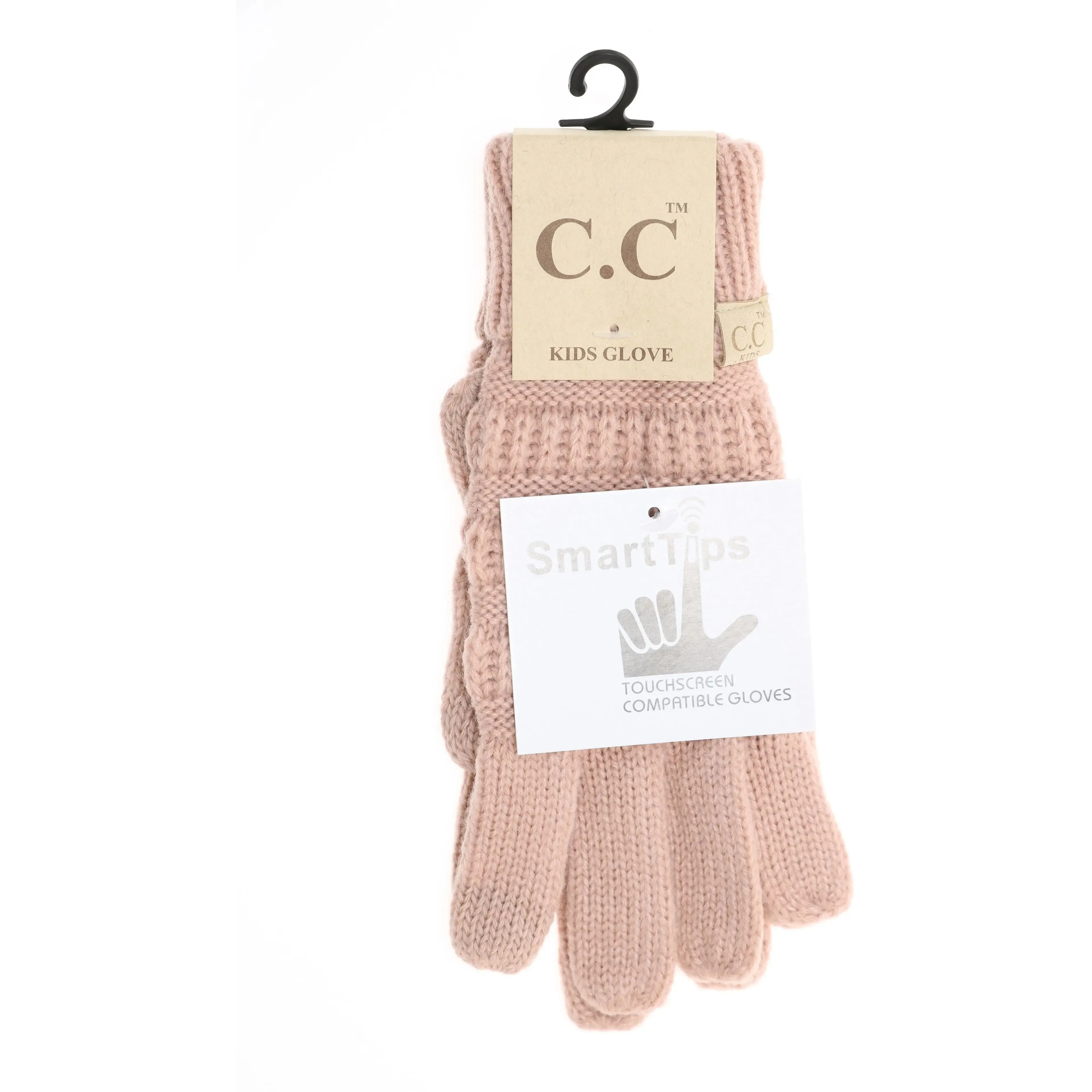 Kids' CC Solid Cable Knit Gloves  Cozy & Stylish Cold-Weather Essential