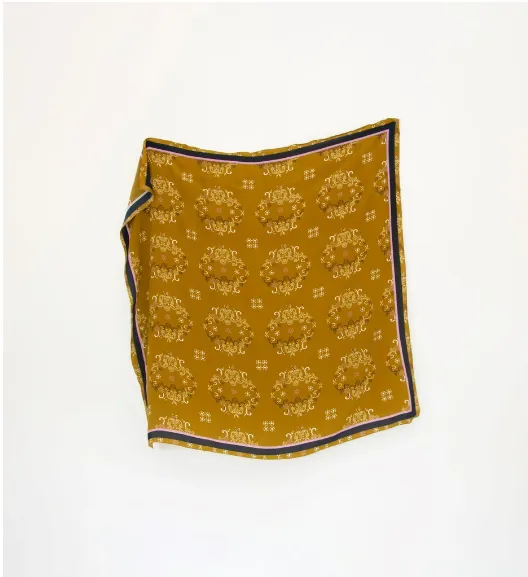 LEENA MUSTARD SILK SCARF