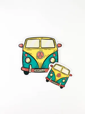 Seattle Hippie Camper Van Sticker